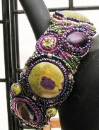 Atlantiscite embroidered Brass Cuff